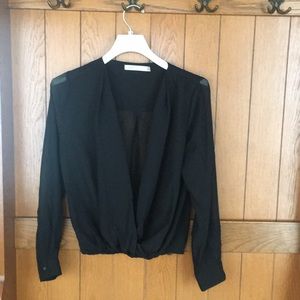 Sheer, Deep V Party Top